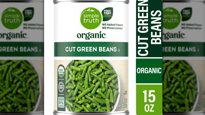 Can of Simple Truth Organic Green Beans
