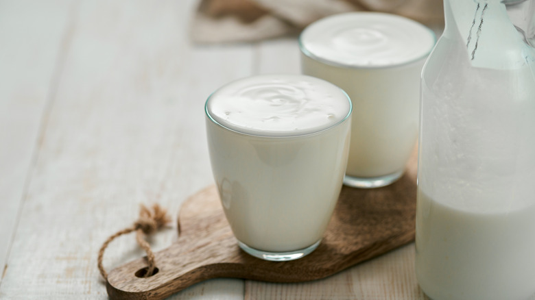 Kefir, buttermilk, or yogurt