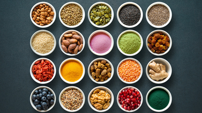 Variety of superfoods