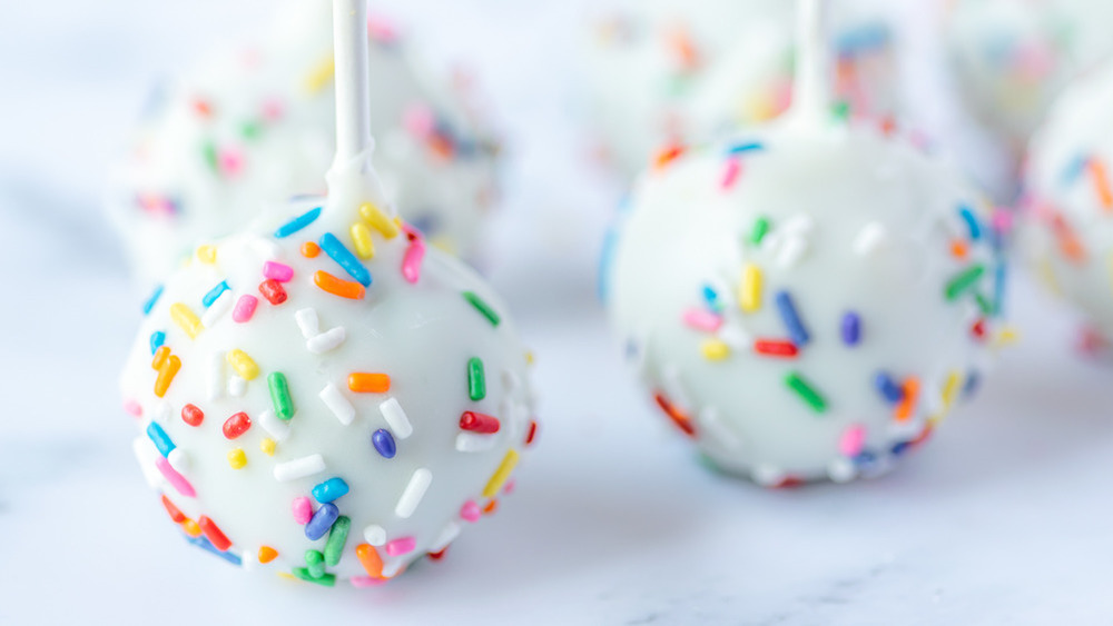 cake pops on pan