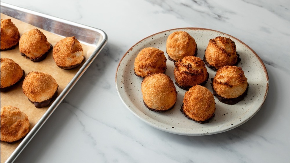 platter of coconut macaroons