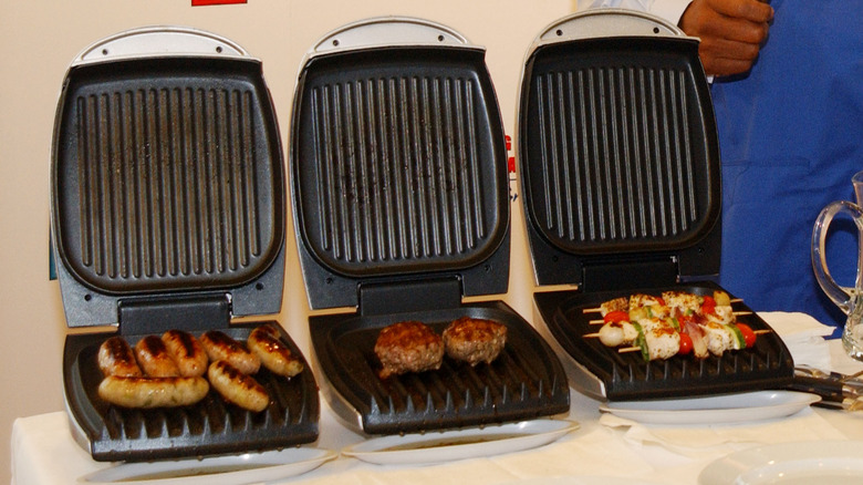 George Foreman with contact grills