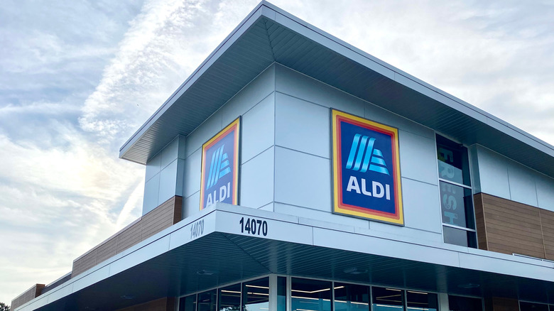 Exterior of Aldi store