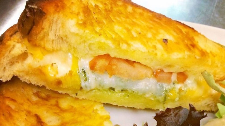 Close-up of grilled cheese