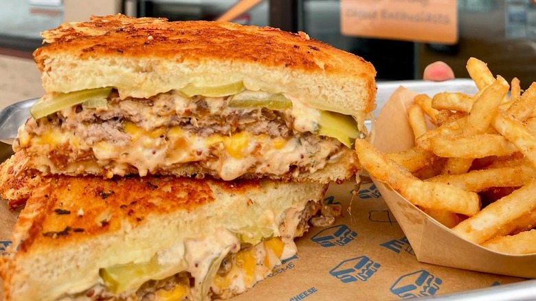 Grilled cheese with a side of fries
