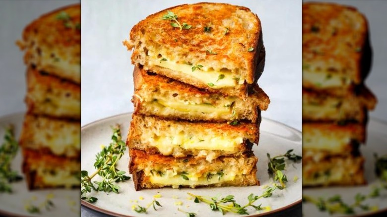 stack of grilled cheese