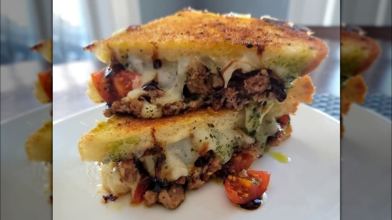 stacked grilled cheese