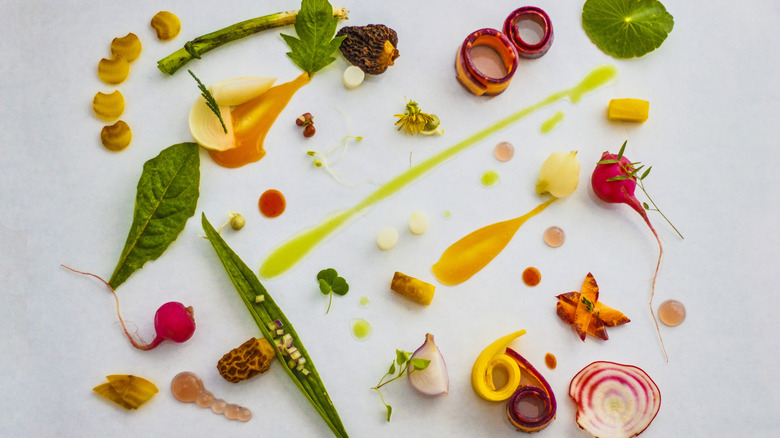 a platter of deconstructed food