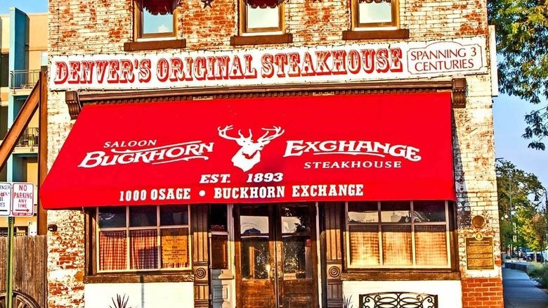 The front entrance to Denver's Buckhorn Exchange