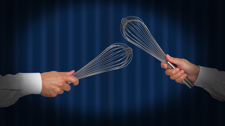 dueling with whisks