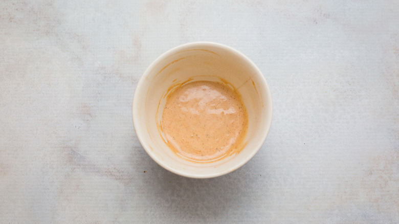 Russian dressing in small bowl