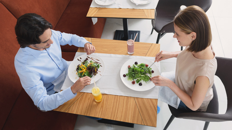 people eating in a restaurant 