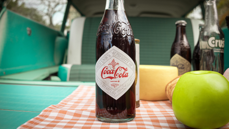 Retro Coca Cola bottle with label