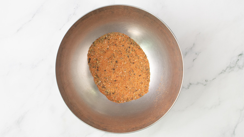 seasoning blend mixture in bowl on marble surface