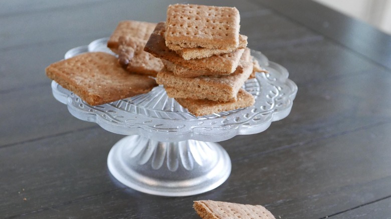 platter of homemade graham crackers