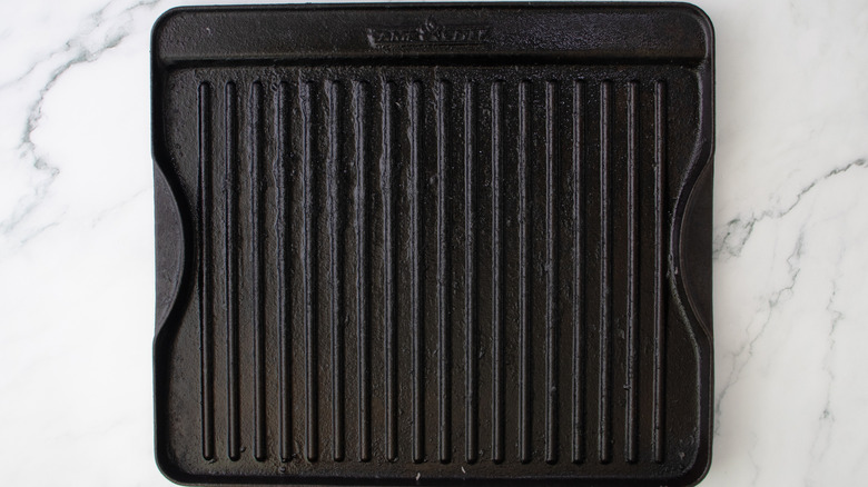 grill pan on counter