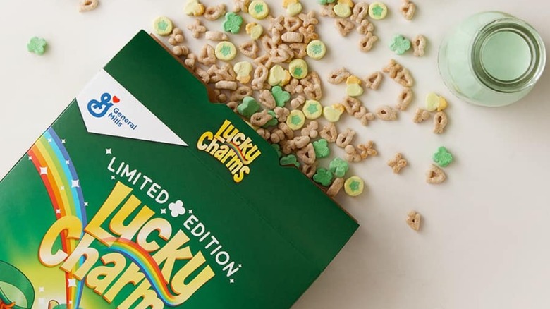 Lucky Charms green marshmallows cereal