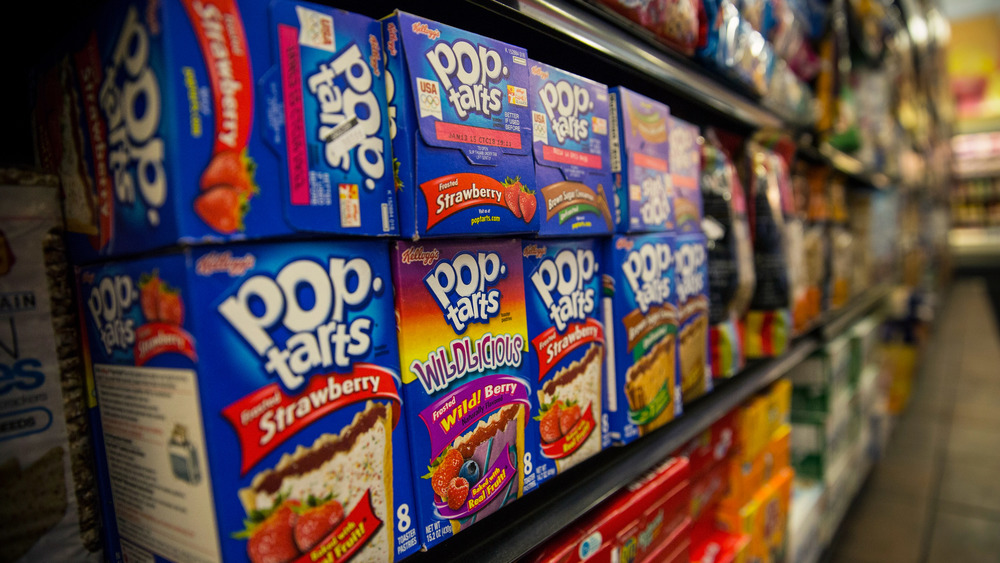 Pop-Tarts on grocery store shelves
