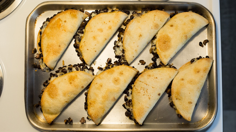 baked tacos on sheet pan
