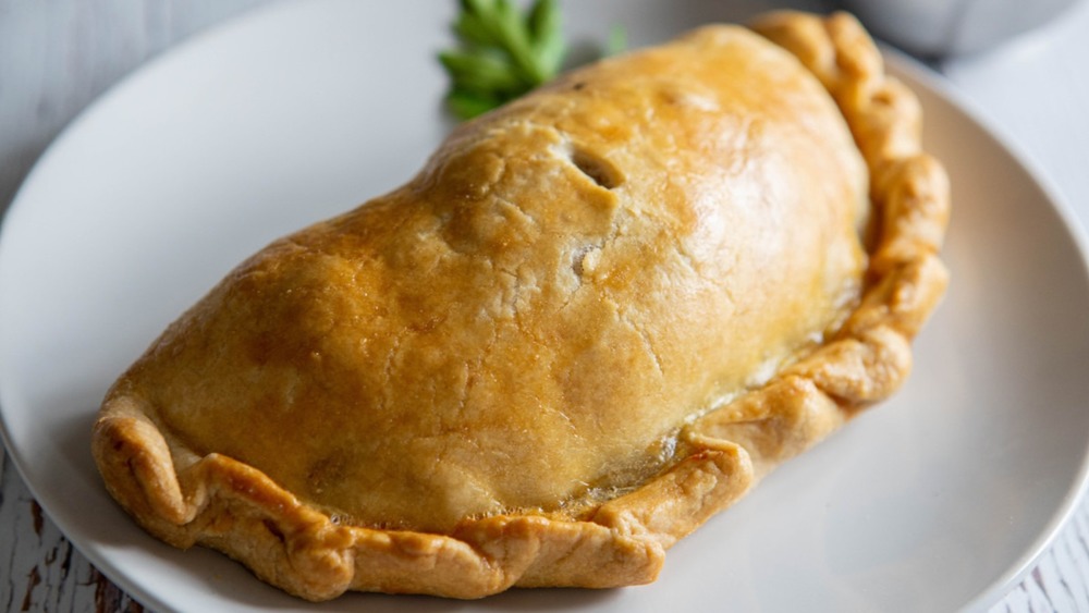 pasties on white plate