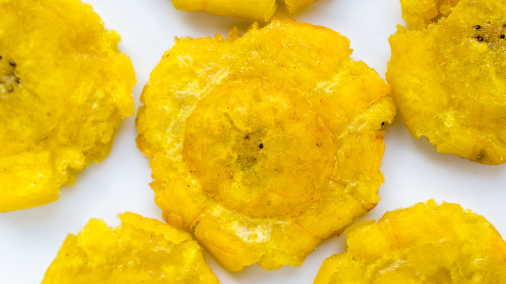Plantains on a white background