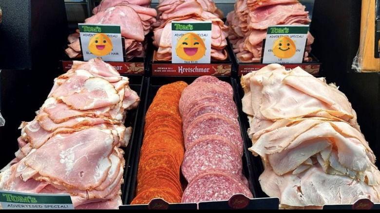 A deli aisle serving Kretschmar meat