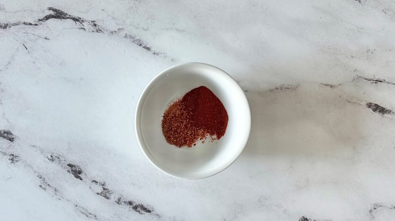 Red seasonings in bowl