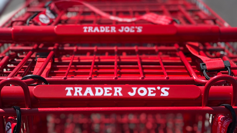 Red Trader Joe's carts