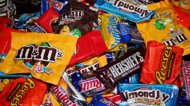 Assorted Halloween candy 