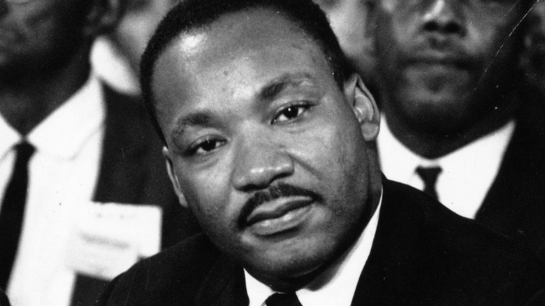 Dr. Martin Luther King Jr. in black and white