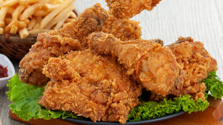 Fried chicken on a plate