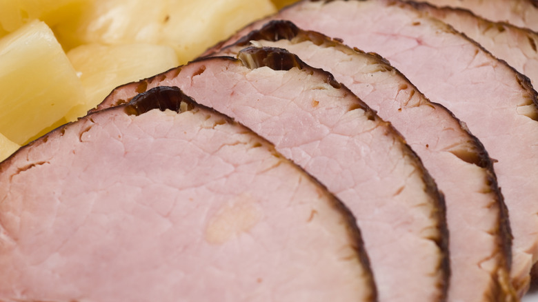 Sliced Virginia ham