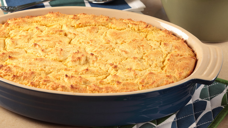 Old fashioned corn spoon bread