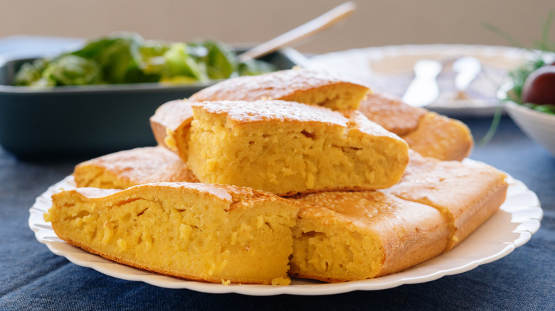 Several pieces of corn pone