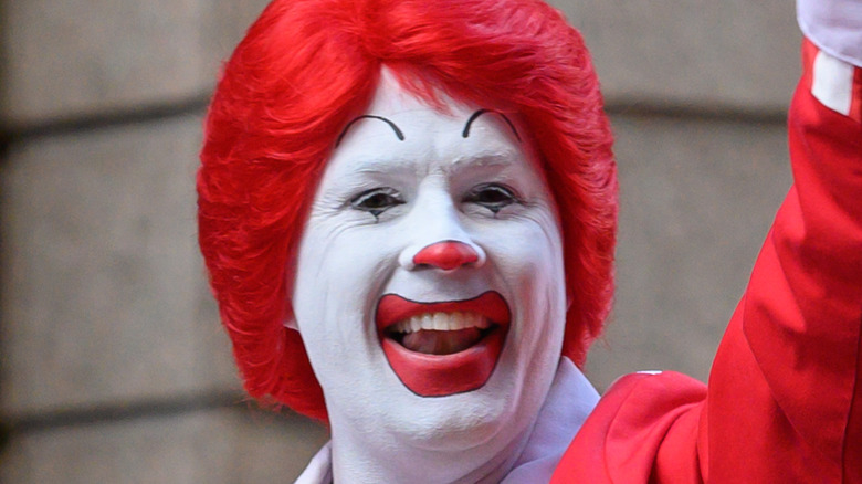 Ronald McDonald waving