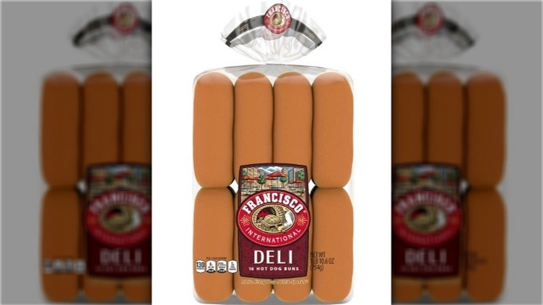 Large pack of hot dog buns