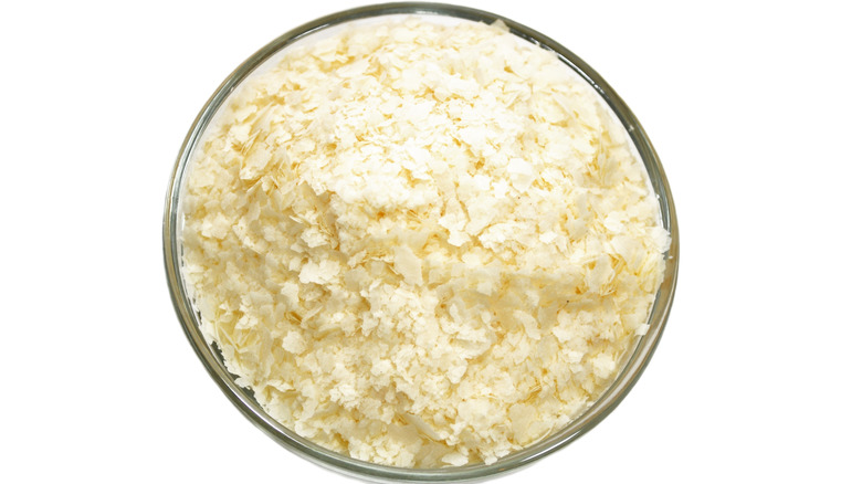 bowl of instant potato flakes