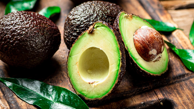 halved avocado