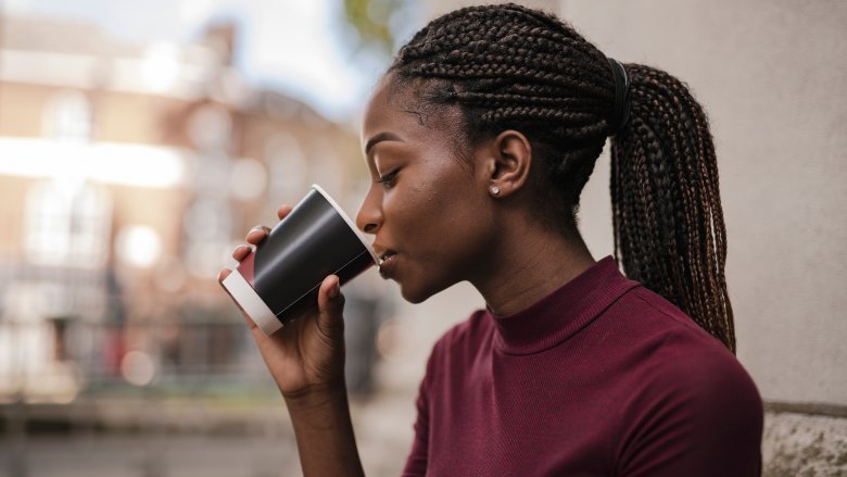 woman drinking