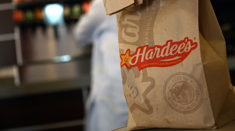 A takeaway order at Hardee's