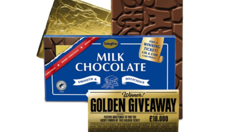 Dairyfine chocolate bar golden ticket
