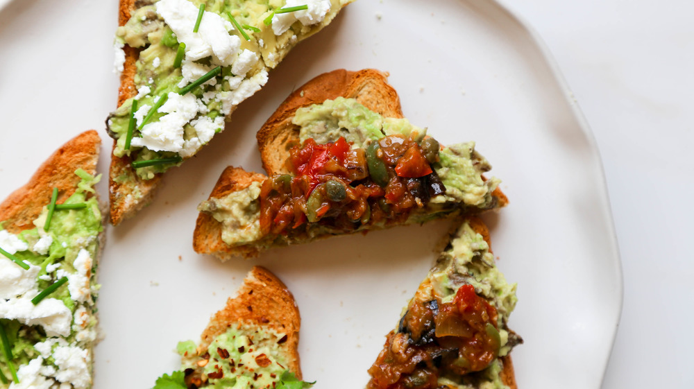 avocado toast recipe served