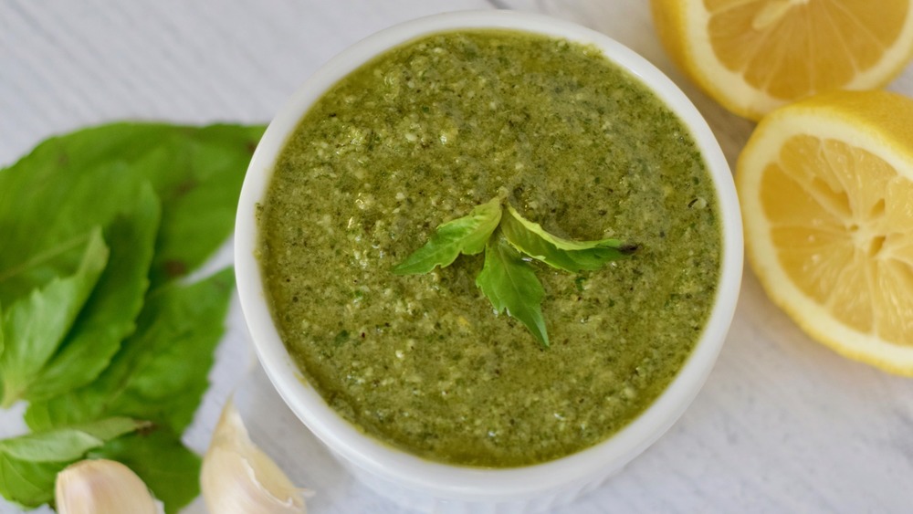 basil pesto made from scratch