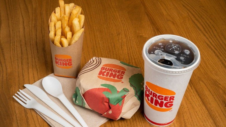 Burger King meal with new packaging