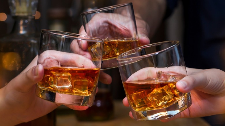 three glasses of Bourbon