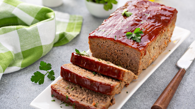 Meatloaf on a plate