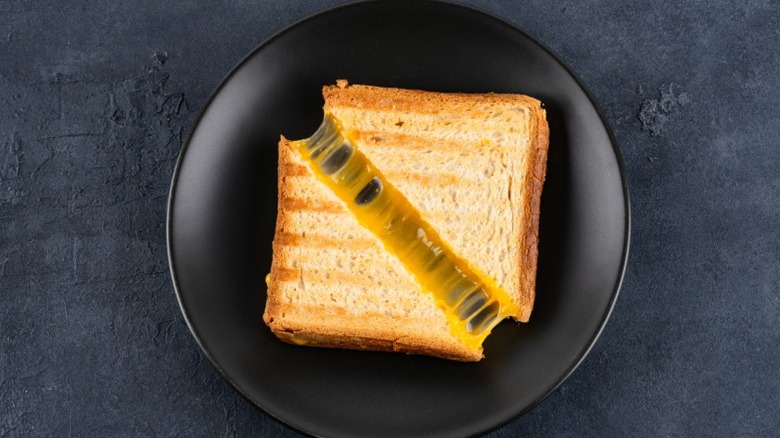 Grilled cheese overhead view