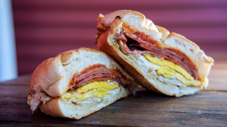 pork roll breakfast sandwich