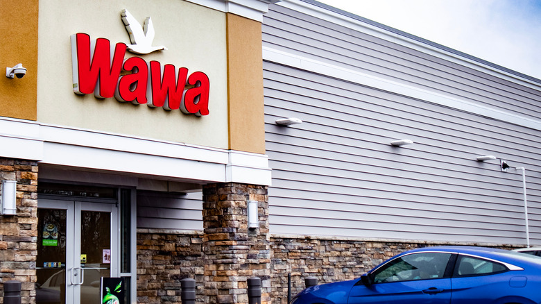 Wawa sign on storefront