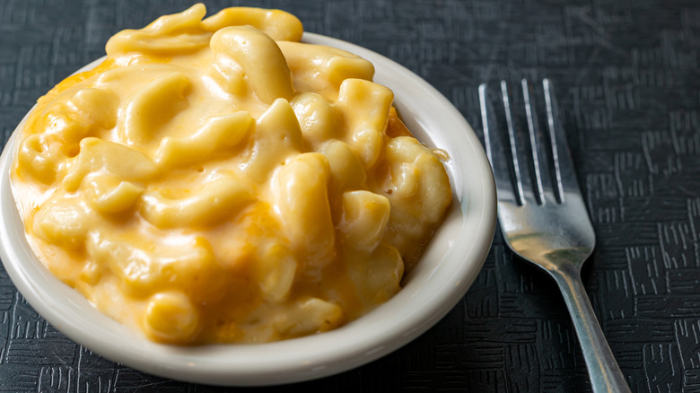 Bowl of creamy mac and cheese